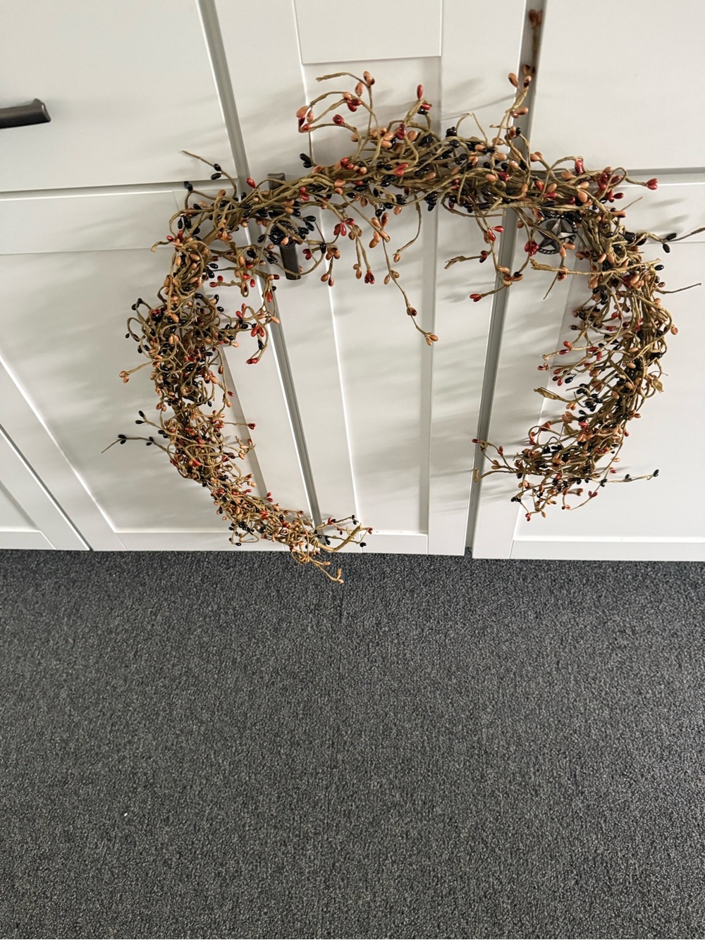 A set of two Natural Berry Vine Wreath in Red & Black - Designer Home Accent